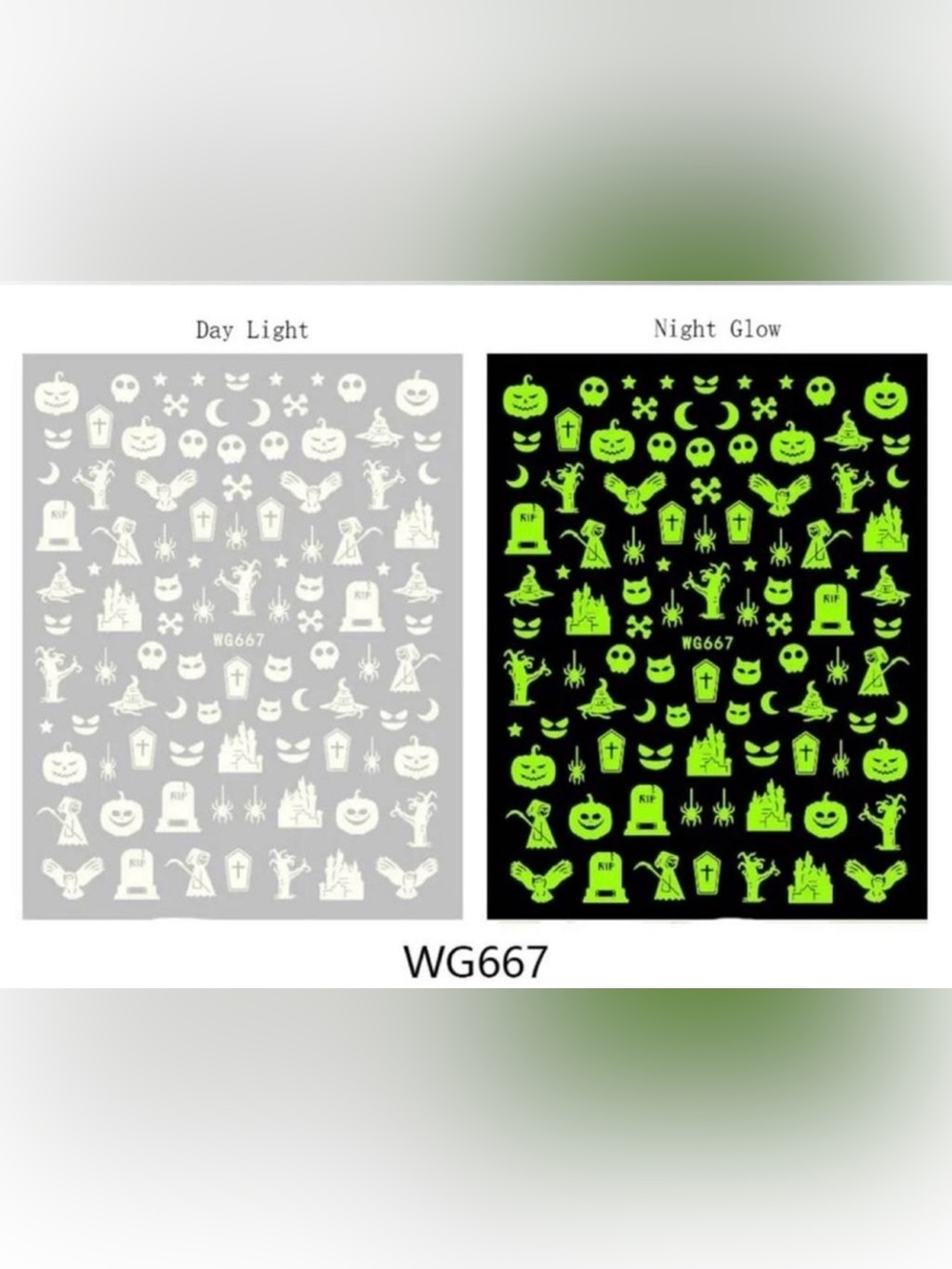 $1 Glow-in-the-Dark Halloween Nail Stickers $1 WITH ANY $10 ORDER OR MORE